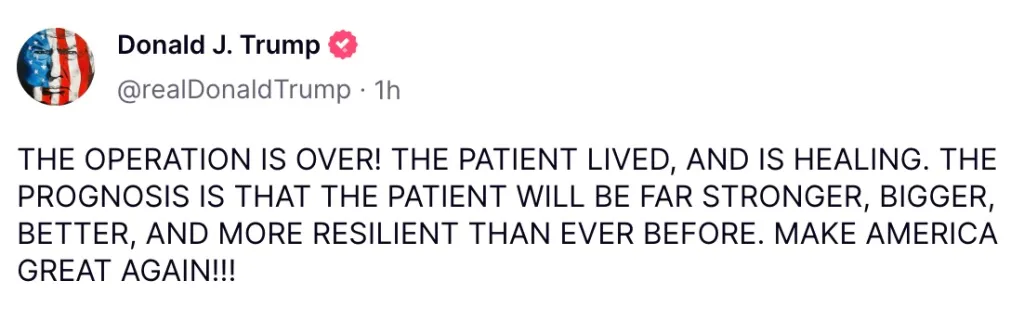 自夸“关税手术救活病夫美国” 特朗普给